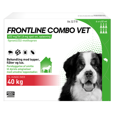 Frontline Combo, hund +40 kg. pipetter